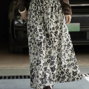 Floral-Print A-Line Skirt