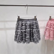 Tiered Ruffle Mini Skirt
