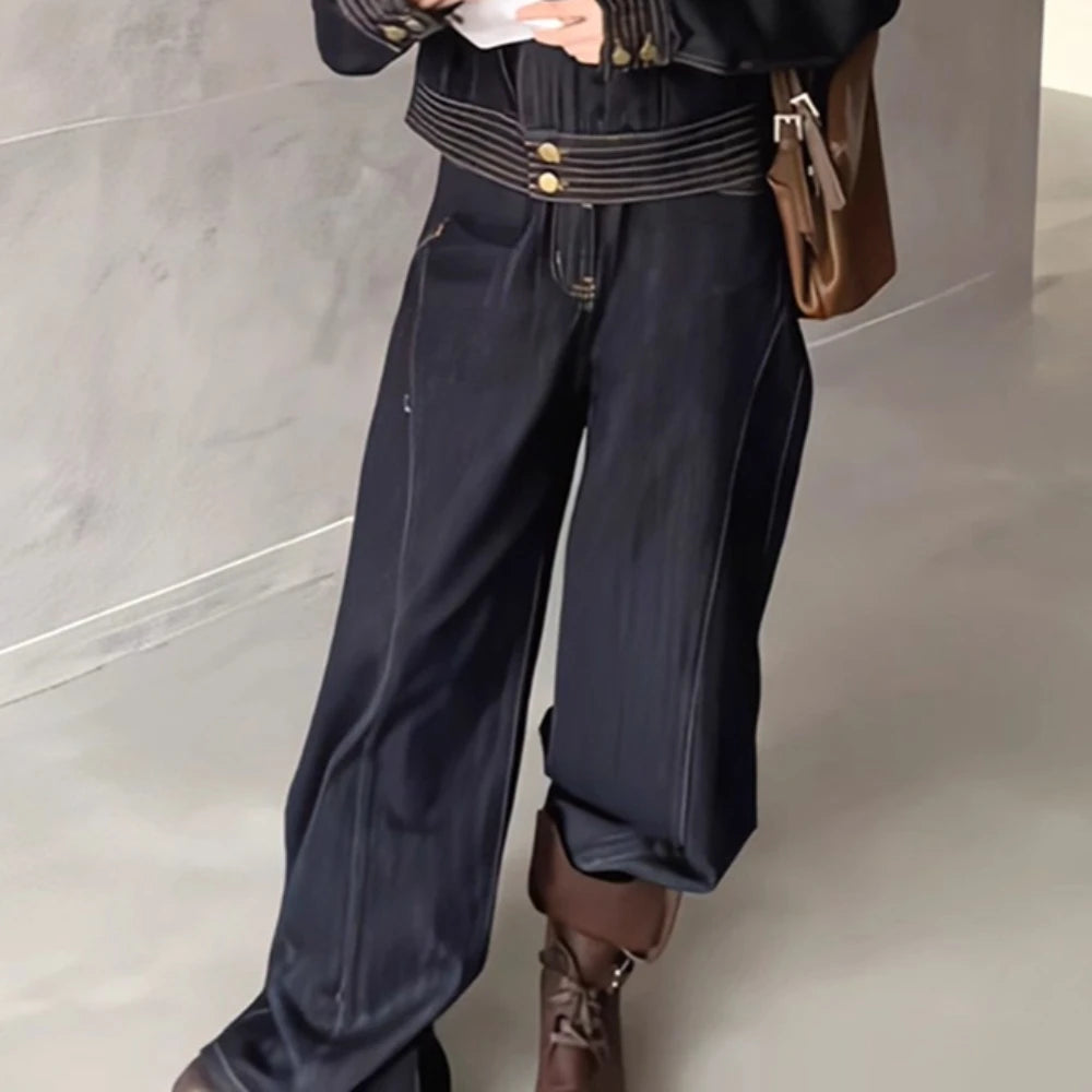 Contrast-Stitch Jacket or Pants
