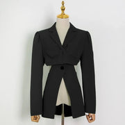 Cutout-Waist Tailored Jacket