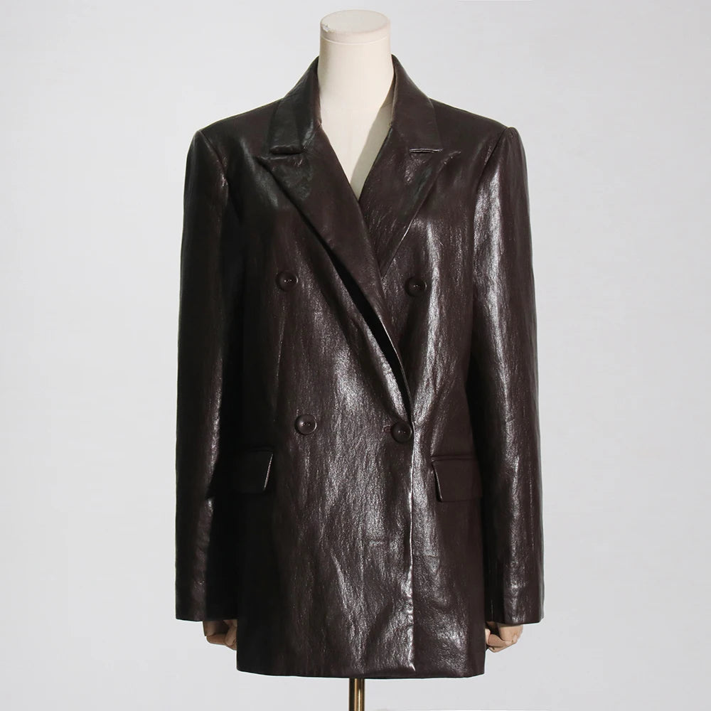 Glossy Relaxed Tailored Blazer