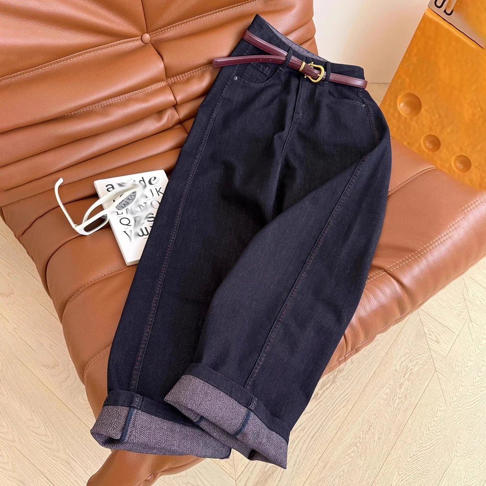 Wide-Leg Tailored Jeans