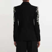 Embellished Shawl-Collar Blazer