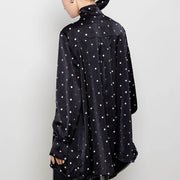 Polka-Dot V-Neck Blouse
