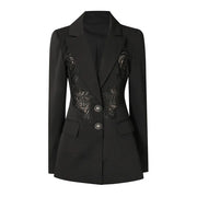 Cutwork-Waist Tailored Blazer