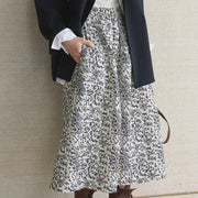 Abstract-Print A-Line Skirt
