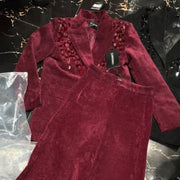 Sequin Blazer and Pants Set