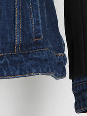 Contrast-Panel Tailored Blazer