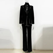 Tailored Blazer and Wide-Leg Pants Set