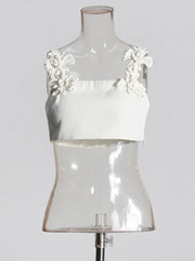 Floral Applique Top, Skirt or Set