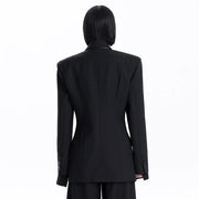 Asymmetric Double-Breasted Blazer