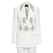 Motif-Embellished Tailored Blazer