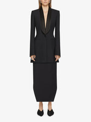 Shawl-Collar Longline Blazer