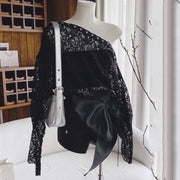 Lace Top or Bow-Detail Shorts