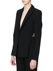 Notched-Lapel Fitted Blazer