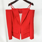 Off-Shoulder Tailored Blazer