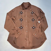 Geometric Embellished Button Shirt