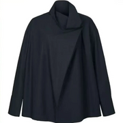 Asymmetric High-Neck Blouse