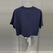 Lace-Overlay Short-Sleeve Tee