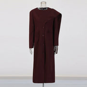 Asymmetric Longline Button-Front Jacket
