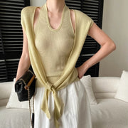 Tie-Front Sleeveless Top