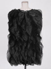Ruffled Sleeveless Mini Dress