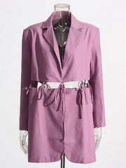 Tie-Detail Cropped Blazer