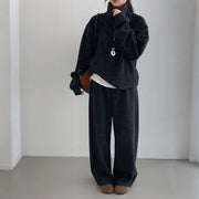 Zip-Neck Top and Pants Set