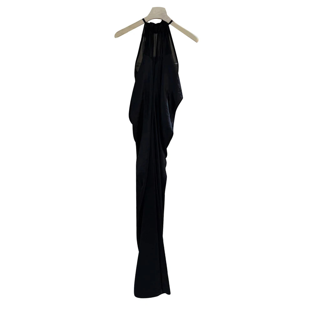 Draped Halter Long Dress