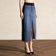 Front-Slit Straight Skirt