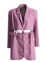 Tie-Detail Cropped Blazer