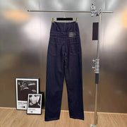 Pleated High-Waist Straight-Leg Pants