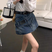 Asymmetric Pocket Mini Skirt