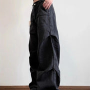 Patch-Pocket Wide-Leg Jeans