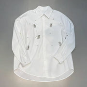 Embellished Collared Button Shirt