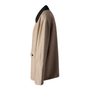 Contrast-Collar Patch-Pocket Jacket