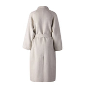 Belted Stand-Collar Coat