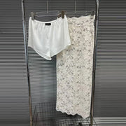 Lace Top and Long Skirt Set