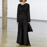 Draped Long-Sleeve Top