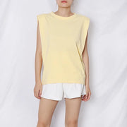 Round-Neck Sleeveless Top