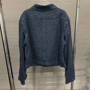 Textured Button-Front Jacket