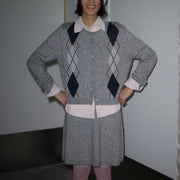 Argyle Round-Neck Sweater