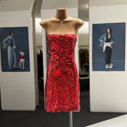Sequin Strapless Mini Dress