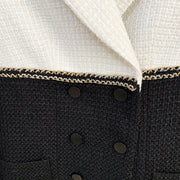 Colorblock Double-Breasted Jacket