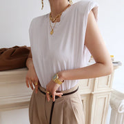 Round-Neck Sleeveless Top