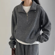 Zip-Neck Top and Pants Set