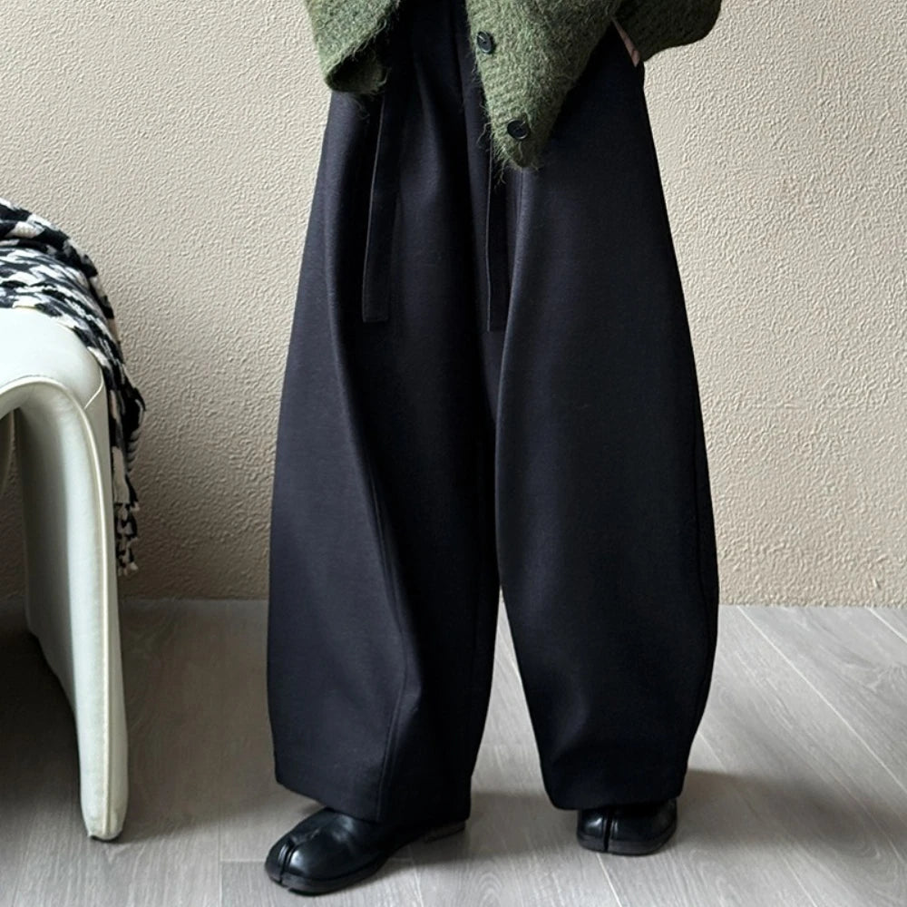 Pleated Wide-Leg Pants