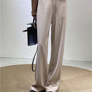 Textured Straight-Leg Pants