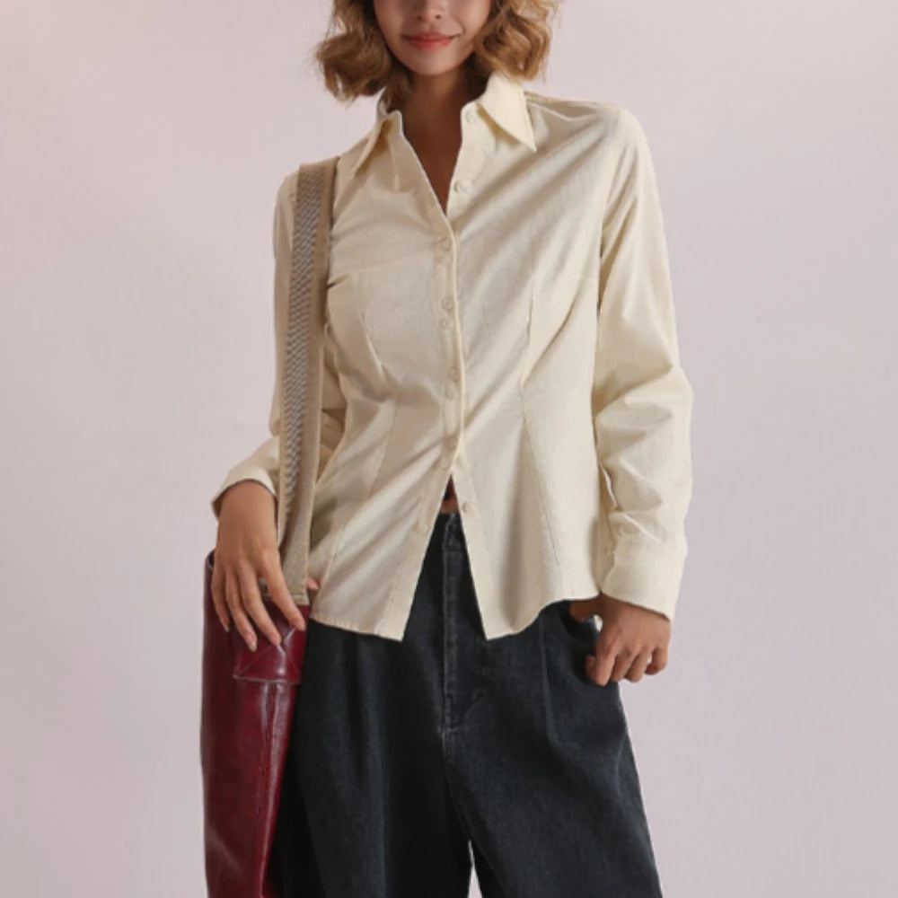 Fitted Long-Sleeve Button Shirt
