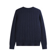 Textured Round-Neck Cardigan
